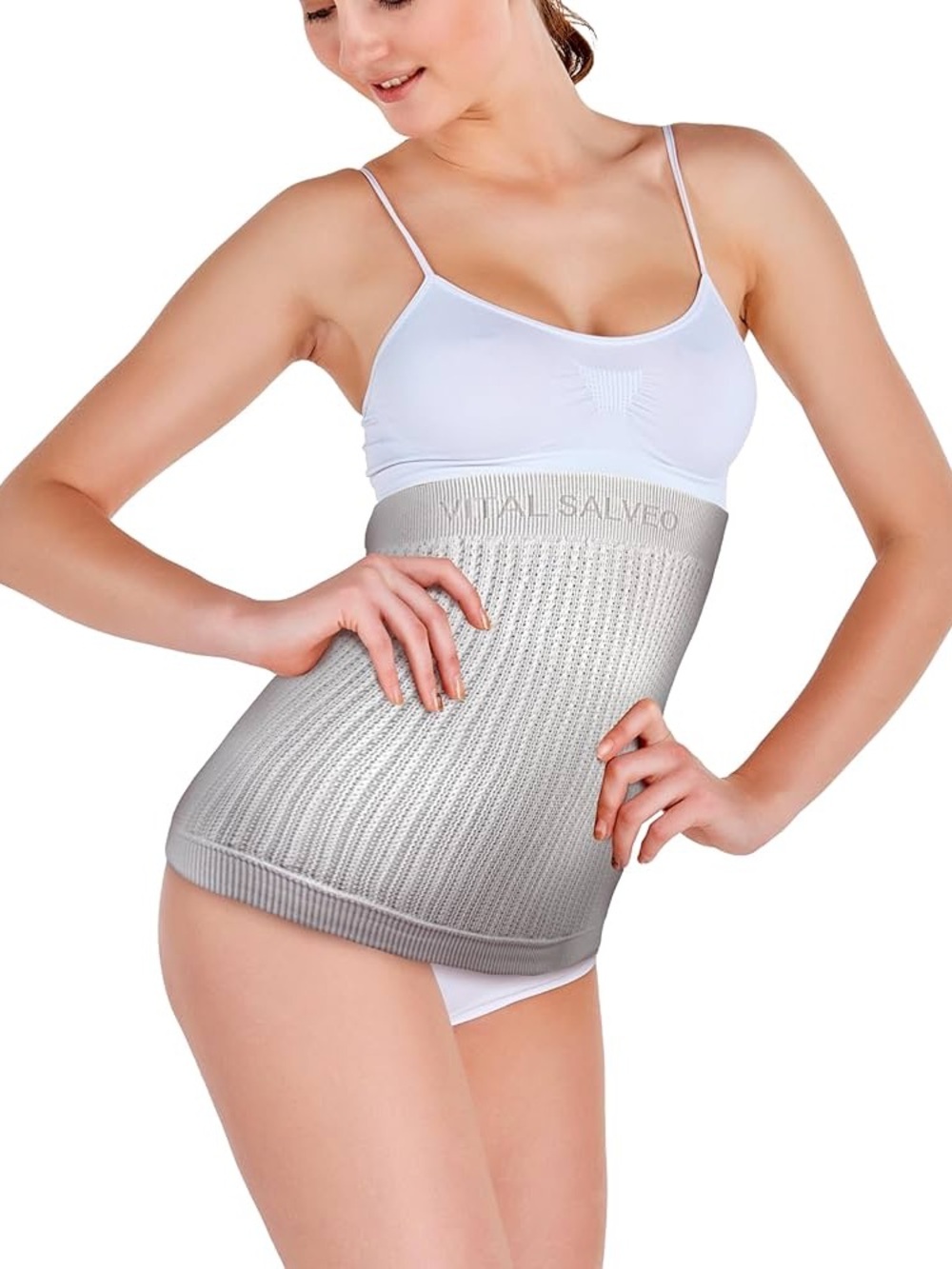 VITAL SALVEO Germanium Waist Lumbar Back Support Sleeve EUC One Size Brace